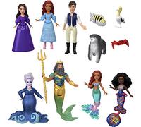 Disney La Petite Sirène - Coffret Ariel Terre Et Mer Avec 7 Mini-Poupées Et 4 Figurines