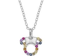 Disney ©DISNEY Minnie Mouse Collier enfants argent 925 pierres zirconium multicolores