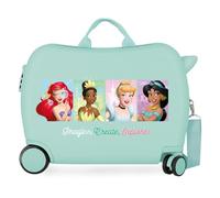 Joumma Disney Princess Valise pour Enfant Bleu 50 x 38 x 20 cm Rigide 1,8 kg Fermeture à Combinaison latérale ABS 1,8 kg 38 L Bagage à Main, Bleu, Talla única, Valise pour Enfant