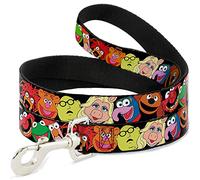 Disney Dl-6ft-wdy116 Muppets Visages Laisse pour Chien Noir