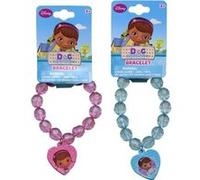 Disney Doc McStuffins Faceted Beaded Girls Bracelet with Heart Charm - Assorted Styles G