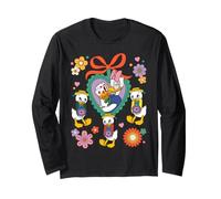 Disney Donald Daisy & Nephews 1940s Valentine's Day Coquette Manche Longue