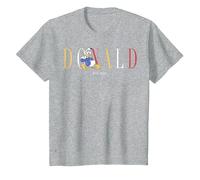 Disney Donald Duck Est. 1934 Donald Colorful Text T-Shirt, Enfant, Gris Chiné, 2 ans