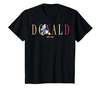 Disney Donald Duck Est. 1934 Donald Colorful Text T-Shirt, Enfant, Noir, 2 ans