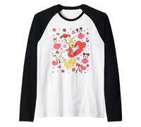 Disney Donald Duck & Friends Valentine's Day Retro Hearts Manche Raglan