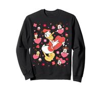 Disney Donald Duck & Friends Valentine's Day Retro Hearts Sweatshirt