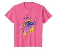 Disney Donald Duck Jumping For Joy Paint Splatter Portrait T-Shirt, Enfant, Rose Chiné, 2 ans
