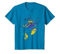 Disney Donald Duck Jumping For Joy Paint Splatter Portrait T-Shirt, Enfant, Saphir, 8 ans