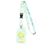 Disney Dragonne porte-badge Fée Clochette Faith Trust & Pixie Dust avec breloque en caoutchouc de 6,3 cm