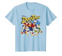 Disney DuckTales Classic Group Shot T-Shirt, Enfant, Bleu Céleste, 12 ans