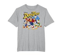 Disney DuckTales Classic Group Shot T-Shirt, Homme Grandes tailles, Gris Chiné, 2X Tall