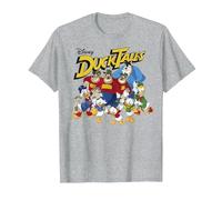 Disney DuckTales Classic Group Shot T-Shirt, Homme, Gris Chiné, XXL