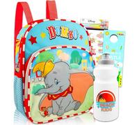 Disney Dumbo Ensemble mini sac à dos pour enfants - Ensemble avec sac à dos Dumbo de 30,5 cm avec bouteille d'eau, tatouages, plus | Ensemble de sac à dos Dumbo pour garçons et filles, Dumbo Sac à