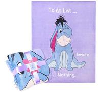 Disney Eeyore Plaid Polaire Chaud, Couverture Canape, Couvertures Polaires 150 x 130 cm pour Canapé, Chambre, Voyage, Idee Cadeau (Violet Eeyore)