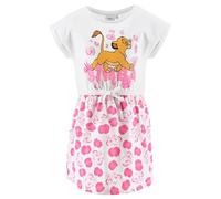 Disney El Rey Leon Robe à manches courtes en coton doux Motif Simba Taille 4 à 10 ans, blanc, 10 ans