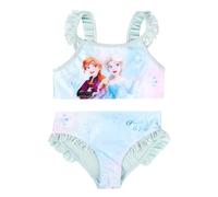 Disney Elsa & Anna Frozen Maillot de bain 2 pièces avec volants pour fille Turquoise, Turquoise., 110 cm-116 cm