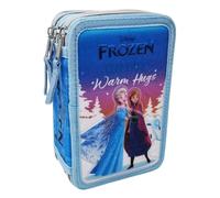 Disney Elsa Anna Warm Hugs Trousse multi-compartiments pour l'école primaire complète 44 pièces stylos crayons couleurs feutres Giotto