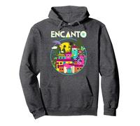 Disney Encanto Casita Circled Title Font Sweat à Capuche, Unisexe pour adultes, Chiné Foncé, XXL