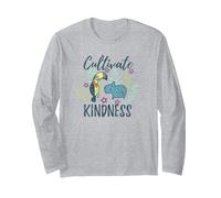 Disney Encanto Cultivate Kindness Floral Logo Manche Longue, Unisexe pour adultes, Gris Chiné, M