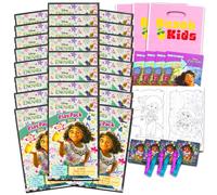 Disney Encanto - Ensemble de mini cadeaux de fête pour enfants - Lot de 24 mini livres d'activités Mirabel avec pages à colorier, autocollants (fournitures de fête d'anniversaire Encanto)