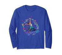 Disney Encanto Mirabel Uniquely Me Pink Butterfly Manche Longue, Unisexe pour adultes, Bleu Royal, L