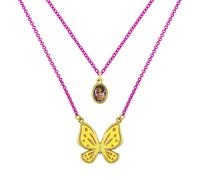 Disney Encanto SH00860YL-16 Mirabel Collier double couche avec papillon Rose et jaune, taille unique, Zinc, Pas de gemme