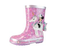 Disney Enfant Bottes en Caoutchouc Minnie Mouse Rose 32