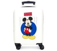 Joumma Disney Minnie Enjoy The Day Valise de Cabine Blanche 33 x 50 x 20 cm Rigide ABS Fermeture à Combinaison latérale 28,4 l 2 kg 4 Roues Doubles Bagage Main, Blanc, Valise Cabine