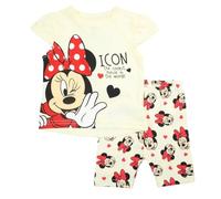 Disney Ensemble Bébé Minnie - Jolie tenue deux pièces pour bébé fille, confortable et tendance - Taille 3 Mois - Jaune clair