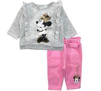 Disney Ensemble Bébé Minnie - Tenue confortable et élégante pour bébé fille, idéale pour le quotidien - Taille 12 Mois - Gris