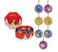 Disney Ensemble de 7 Boules de Noël La Belle et la Bête à suspendre pour sapin de Noël