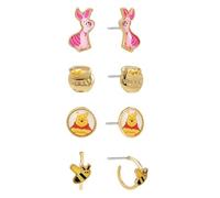 Disney Ensemble de boucles d'oreilles dorées Winnie l'ourson pour fille