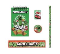 Disney Ensemble de papeterie Minecraft 5 pièces 30,5 x 10,2 cm