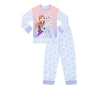 Disney Ensemble de pyjama long pour fille La Reine des neiges, bleu, 5-6 ans