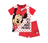 Disney Ensemble De Short Pyjamas Fille Minnie Mouse Rouge 3-4 Ans