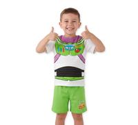 Disney Ensemble Pyjama Toy Story pour garçon Buzz l'Éclair à Manches Courtes et Short Vert a héros Galactique pour Enfant | Pyjama Court et Manches Courtes
