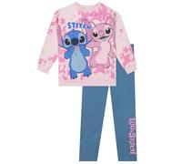 Disney Ensemble Stitch Fille | Angel Stitch Ensembles Fille | Pull Fille Et Pantalon | Rose 6-7 ans