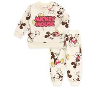 Disney Ensemble sweat et pantalon en polaire du Roi Lion Mickey Mouse Winnie l'ourson pour nouveau-né à grand enfant, Mickey Mouse, blanc cassé, 5 ans