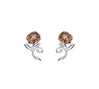 Disney ES00006SL.CS Boucles d'oreilles Femme Fille Princesse Roses Argent Doré Rose