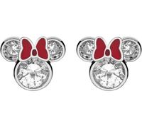 Disney ES00014RZWL.CS Boucles d'oreilles Femme Fille Minnie Mouse Ruban rouge Argent