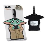 Disney Étiquettes de Bagage, Étiquette d’Identification pour Valise ou Bagage Voyage Avion Train Accessoire Stitch (Vert Baby Yoda)