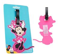 Disney Étiquettes de Bagage, Étiquette d’Identification pour Valise ou Bagage Voyage Avion Train Accessoire Stitch (Rose Minnie)