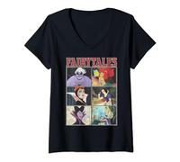 Disney Fairytales Evil Queens Princesses T-Shirt avec Col en V