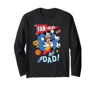 Disney FAN-tastic Dad Mickey Mouse Goofy Sports Father's Day Manche Longue