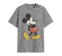 Disney Fashion Giant Mickey Mouse Gray Graphic T-Shirt - Large