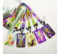 Disney fée clochette ID porte-Badge sangle de cou dessin animé nouveaux porte-cartes de porte de métro Peter Pan Campus lanière étui d'identification corde a