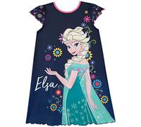 Disney Fille Frozen Chemise De Nuit La Reine des Neiges Robe du Soir Elsa et Anna Multicolore - 7-8 Ans
