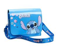 Disney Sac Stitch, Sac à Main Bandoulière, Idée Cadeau Enfant Fille Stitch Reine des Neiges (Bleu Stitch)