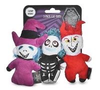 Disney for Pets Jouet en peluche L'Étrange Noël de monsieur Jack Shock, Barrel & Lock | Jouets du film L'Étrange Noël de Monsieur Jack pour chats | Produit officiel de Disney pour animaux de compagnie