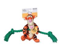 Disney for Pets Jouet pour chien Winnie l'ourson : Tigrou en corde | Disney Dog Toys | Jouet à tirer en corde pour chiens inspiré de Winnie l'ourson avec froissement et couineur, 30,5 cm